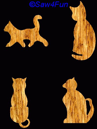 Cat Fridge Magnet Scroll Saw Pattern