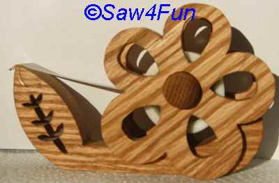 Flower Tape Dispenser Scroll Saw Pattern